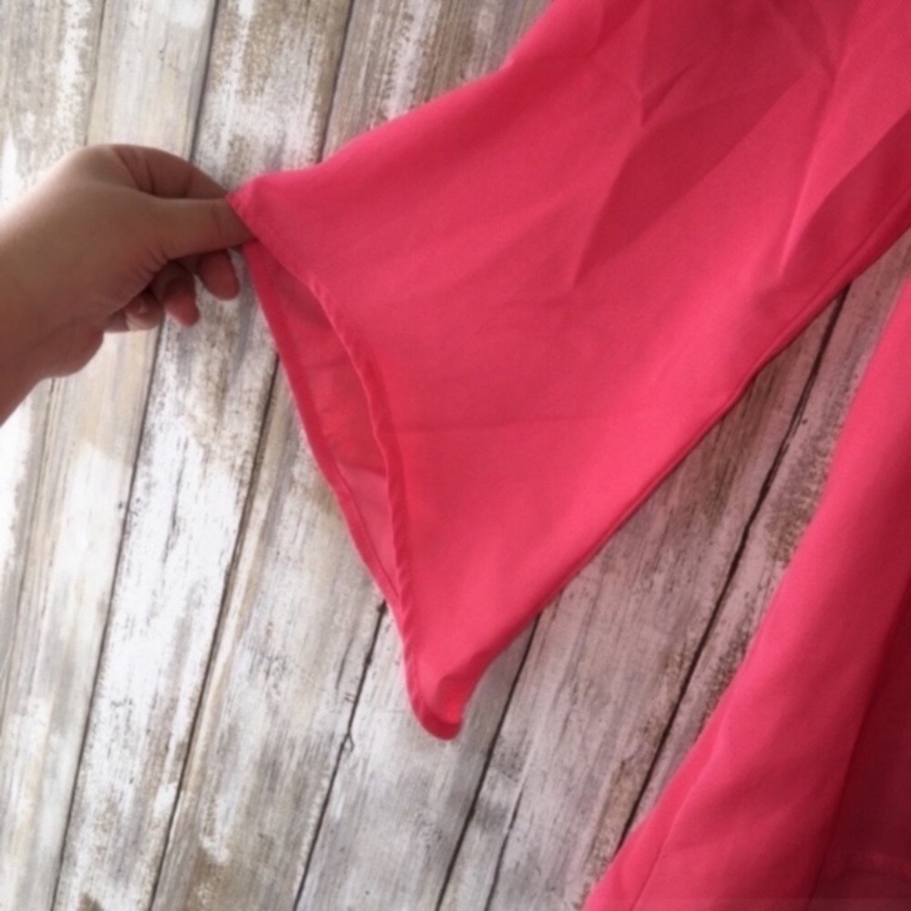 Umgee Neon Pink High Low Blouse - Picture 2 of 5